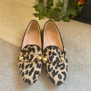 Kate Spade Black and Tan Leopard Flats